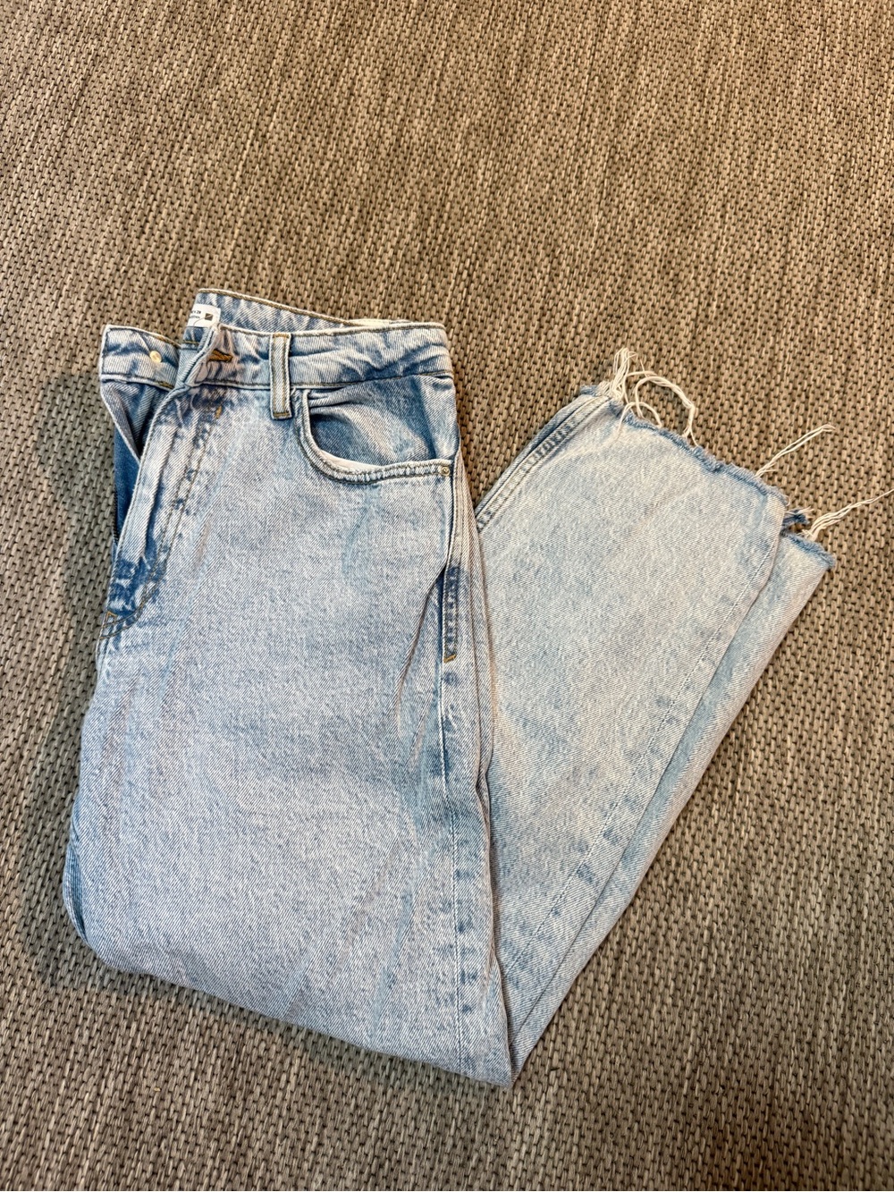 Zara Light Blue Straight Leg Jeans